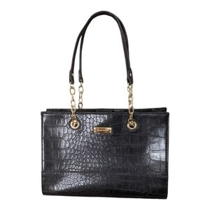 Anne Klein Black Leather Women's Purse Bag